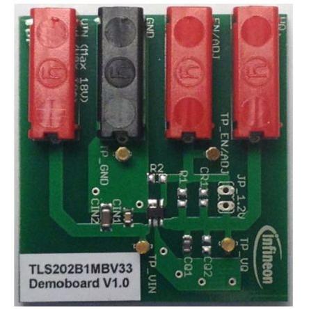 Vyhodnocovací deska DEMO DESKA TLS202B1 Regulátor napětí LDO Infineon TLS202B1, pro použití s: Automobilový průmysl