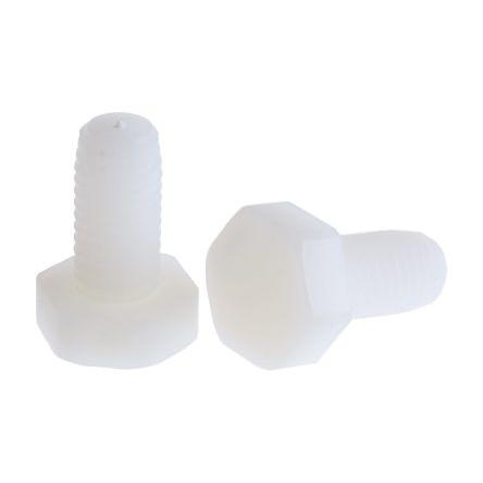 RS PRO Šroub s vnitřním šestihranem, Obyčejný, Nylon, M10, délka: 20 mm