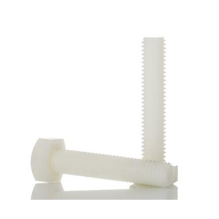 RS PRO Šroub s vnitřním šestihranem, Obyčejný, Nylon, M10, délka: 50 mm