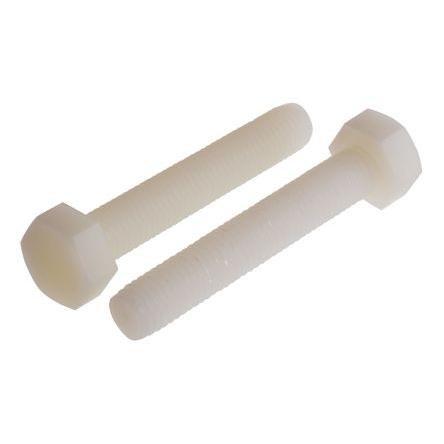 RS PRO Šroub s vnitřním šestihranem, Obyčejný, Nylon, M10, délka: 60 mm