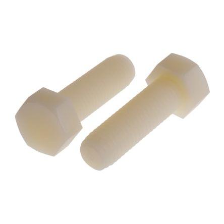 RS PRO Šroub s vnitřním šestihranem, Obyčejný, Nylon, M12, délka: 40 mm