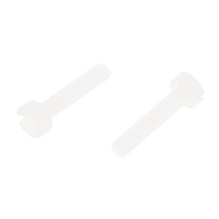 RS PRO Šroub s nízkou půlkulovou hlavou Drážka, Obyčejný, Nylon hlavice Válcová 12.0 mm