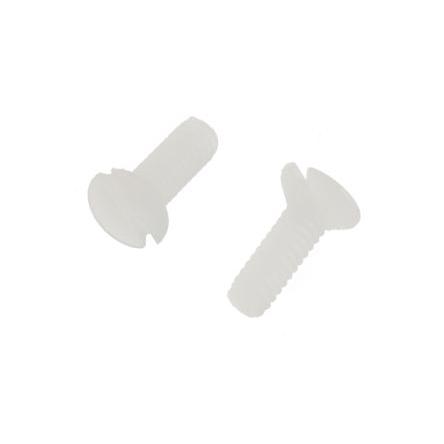 RS PRO Šroub s nízkou půlkulovou hlavou Drážka, Obyčejný, Nylon hlavice Zapuštěná 6.0 mm
