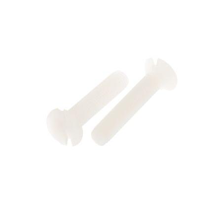 RS PRO Šroub s nízkou půlkulovou hlavou Drážka, Obyčejný, Nylon hlavice Zapuštěná 16.0 mm