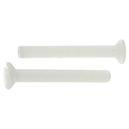 RS PRO Šroub s nízkou půlkulovou hlavou Drážka, Obyčejný, Nylon hlavice Zapuštěná 25.0 mm