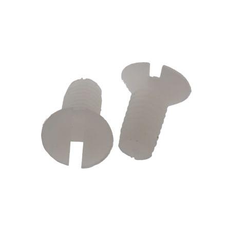 RS PRO Šroub s nízkou půlkulovou hlavou Drážka, Obyčejný, Nylon hlavice Zapuštěná 6.0 mm