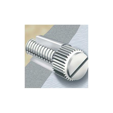 RS PRO Šroub s křídlovou hlavou Metrické, Půlkulová vroubkovaná, délka závitu: 10 mm, Nylon, Obyčejný