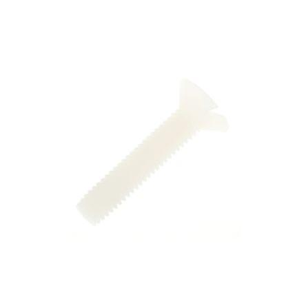 RS PRO Šroub s nízkou půlkulovou hlavou Drážka, Obyčejný, Nylon hlavice Zapuštěná 20.0 mm