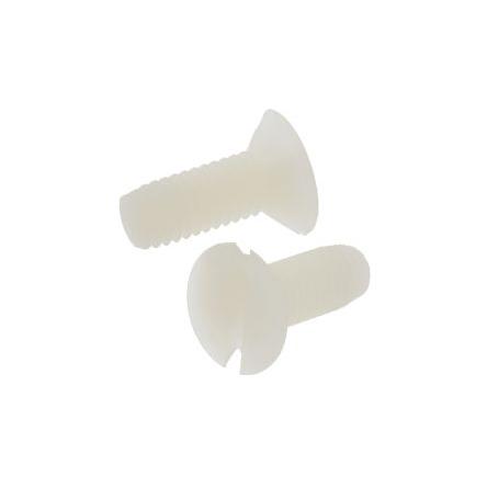 RS PRO Šroub s nízkou půlkulovou hlavou Drážka, Obyčejný, Nylon hlavice Zapuštěná 16.0 mm
