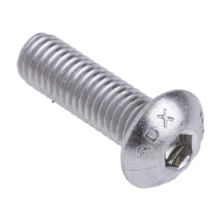 RS PRO Šroub s vnitřním šestihranem, Lesklý zinek, Nerezová ocel hlavice Vnitřní šestihran, M5, M5, délka: 16 mm
