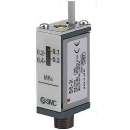 Podtlakový spínač, řada: IS10 Vzduch, Plyn 1 bar 100V IP40, max. tlak: 6 bar SMC