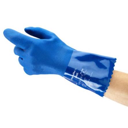 Ansell Pracovní rukavice EN 374 Chemické látky Modrá CE Bavlna Ano Ano Ano Polyvinylchlorid Ne Ne 7 AlphaTec