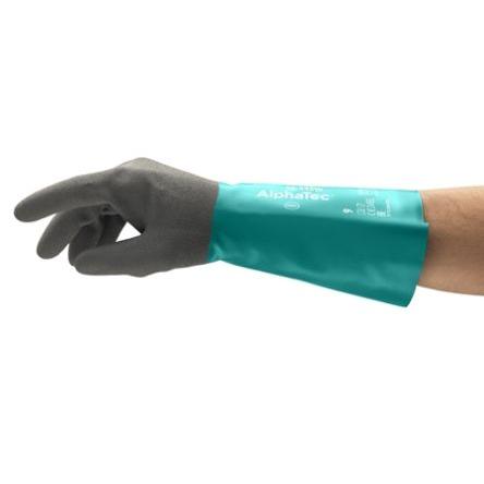 Ansell Pracovní rukavice EN 374 Chemické látky Zelená CE, EN ISO 21420:2020, REACH Nylon Ano Ano Ano Nitril Ano Ne 10