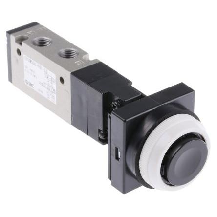 Pneumatický ventil s ručním ovládáním, řada: VZM500 barva Žlutá, Zelená, Černá, Červená Tlačítko G 1/8 G, NPT, RC, NPTF,