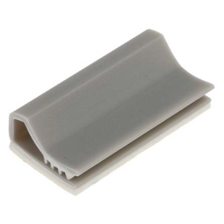 Kabelová svorka pro průměr svazku 9 mm Polyvinylchlorid Šedá Samolepicí RS PRO