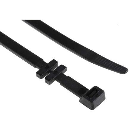 Stahovací páska Kabelová lávka 320 mm 7.6mm Černá Nylon 66 RS PRO