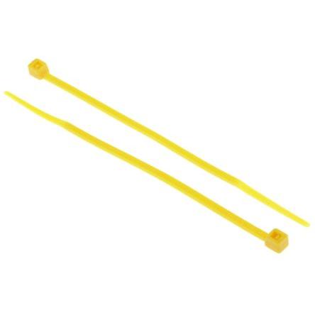 Stahovací páska Nerozpojitelné 100 mm 2.5mm Žlutá Nylon 66 RS PRO