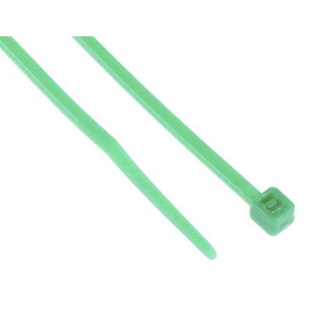 Stahovací páska Nerozpojitelné 165 mm 2.5mm Zelená Nylon 66 RS PRO