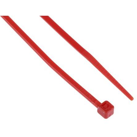Stahovací páska Nerozpojitelné 203 mm 2.5mm Červená Nylon 66 RS PRO