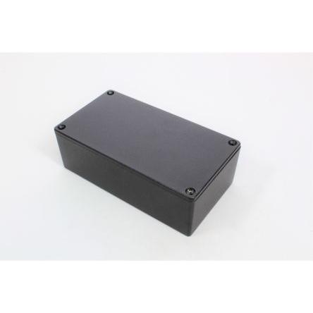 Hammond Pouzdro, řada: 1590 IP54 Ano barva Černá barva Černá Odlévaný hliník 154 mm 51 mm 84 mm Silikon