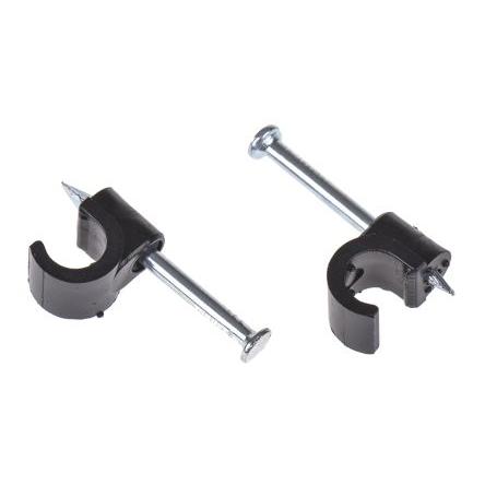 Kabelová spona pro průměr svazku 6 mm Polyetylen Černá Hřebík RS PRO