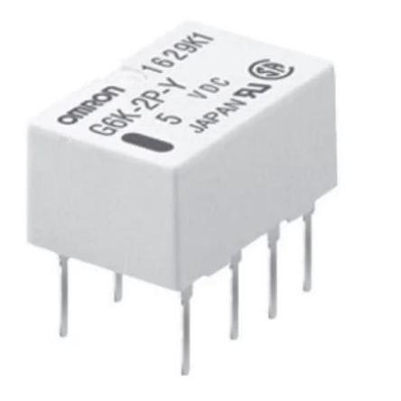 Omron Signálové relé DPDT Montáž na plošný spoj 1A 5V dc G6K