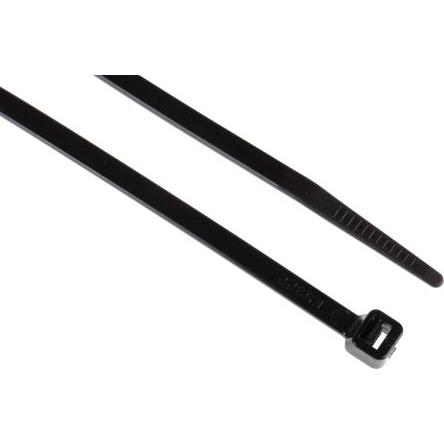 Stahovací páska Nerozpojitelné 203 mm 4.6mm Černá Nylon 66 RS PRO