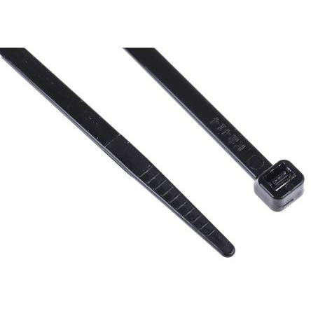 Stahovací páska Nerozpojitelné 368 mm 4.8mm Černá Nylon 66 RS PRO