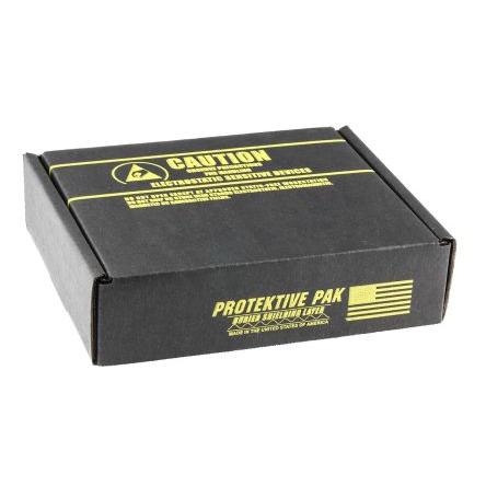 RS PRO Box ESD, Vodivý, Lepenka, délka: 229 mm Vyhovuje normě EN 61340-5-1, šířka: 191mm, výška: 64 mm