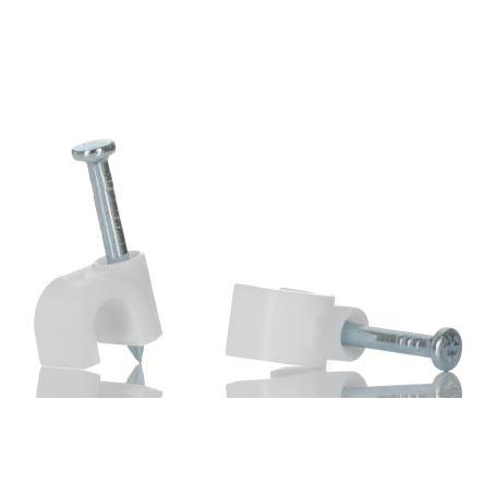 Kabelová spona pro průměr svazku 3.5 mm Polyetylen Bílá Hřebík RS PRO