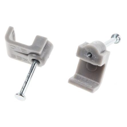 Kabelová spona pro průměr svazku 1.5 mm Polyetylen Šedá Hřebík RS PRO