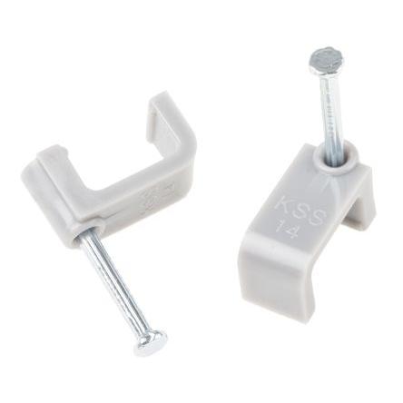 Kabelová spona pro průměr svazku 6 mm Polyetylen Šedá Hřebík RS PRO