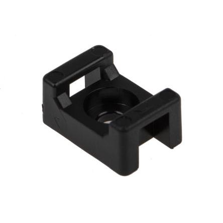 Držák vázacích pásek Šroubová 4.8 mm široké pásky 15 mm 10mm barva Černá RS PRO