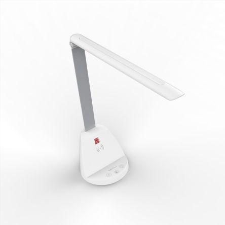 Stolní lampa s bezdrátovým nabíjením, typ žárovky: LED, 5 W Tabulka základna Nastavitelné rameno barva Stříbrná, Bílá,