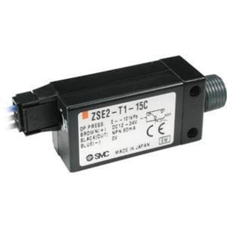 Tlakový snímač, max. tlak: -1.01 bar SMC 24V, přípojka portu: 1/8 in G 60 °C