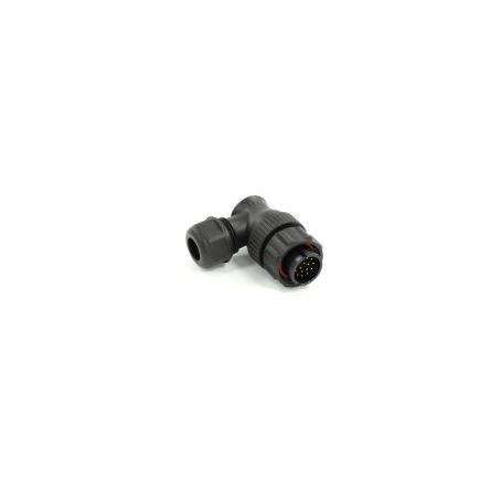Kulatý konektor, počet kontaktů: 15, Kabel, velikost: 21 mm RS PRO, pohlaví kontaktu: Vnější, orientace těla: Pravý úhel