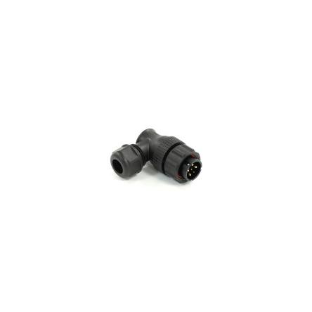 Kulatý konektor, počet kontaktů: 6, Kabel, velikost: 21 mm RS PRO, pohlaví kontaktu: Vnější, orientace těla: Pravý úhel