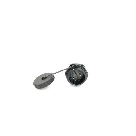 Kulatý konektor, počet kontaktů: 9, Přední montáž, velikost: 29 mm RS PRO, pohlaví kontaktu: Vnější, orientace těla: