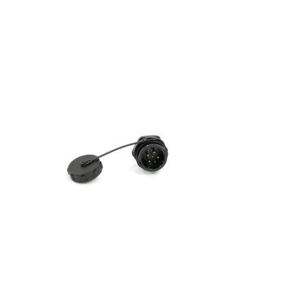 Kulatý konektor, počet kontaktů: 6, Přední montáž, velikost: 21 mm RS PRO, pohlaví kontaktu: Vnější, orientace těla: