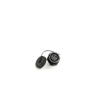 Kulatý konektor, počet kontaktů: 6, Přední montáž, velikost: 21 mm RS PRO, pohlaví kontaktu: Vnitřní, orientace těla: