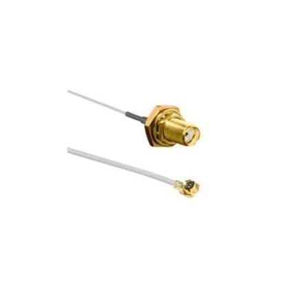 Koaxiální kabel, řada: CSI-SGFI, Šedá, A: SMA, B: UFL 200 mm Linx