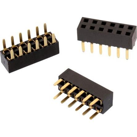 Patice PCB, řada: WR-PHD, orientace těla: Spodní vstup, rozteč: 2.54 mm Deska-deska, počet kontaktů: 12, počet řad: 2,
