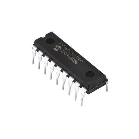 Microchip Mikrokontrolér PIC16C711-04/P 8 bit, standard: ISO 9001 PIC 40 MHz 1.75kB EPROM 68 bit RAM, počet kolíků: 18