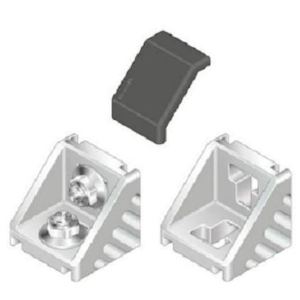 Bosch Rexroth M8 Úhlový držák Propojovací komponent 45 mm 10 mm