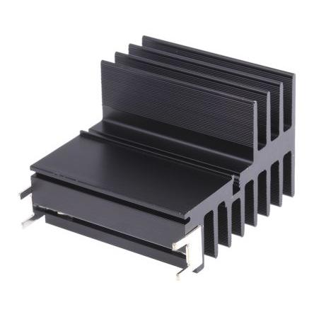 RS PRO Chladič pro Univerzální Obdélníkový Hliník 3.2K/W 38 mm 50 mm 54mm