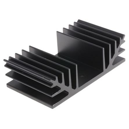 RS PRO Chladič pro Univerzální Obdélníkový Hliník 2.5kΩ/W 25 mm 50 mm 88mm