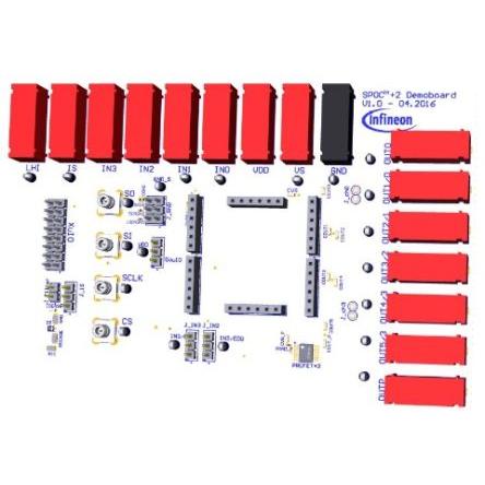 Demo deska ZÁKLADNÍ DESKA SPOC-2 Řízení spotřeby Infineon SPOC+2 Products, pro použití s: SPOC 2 Daughterboard