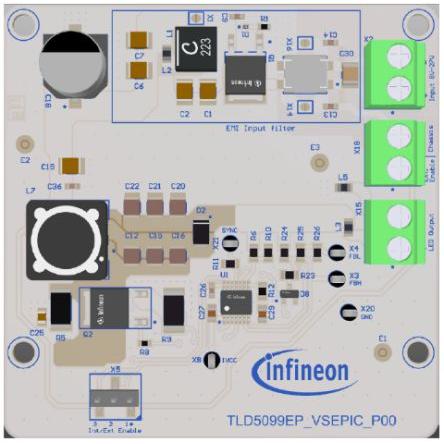 Vyhodnocovací deska TLD5099EP-VSEPIC EVAL Zvyšující regulátor Infineon TLD5099EP