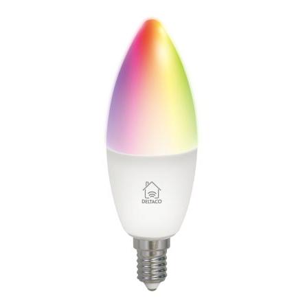 Deltaco Žárovka Smart Bulb, 5 W, objímka žárovky: E14, typ žárovky: LED, barevný tón: Chladná bílá, Teplá bílá, RGB