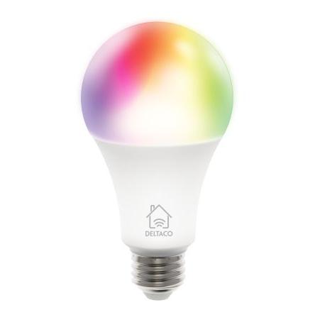 Deltaco Žárovka Smart Bulb, 9 W, objímka žárovky: E27, typ žárovky: LED, barevný tón: RGB, Teplá bílá, Chladná bílá